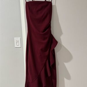 Elegant Burgundy Dress